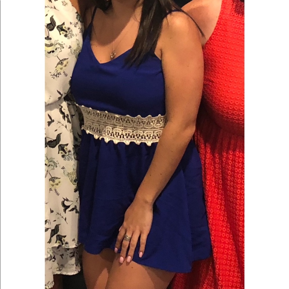 Dressy Blue Romper
